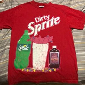 Mens Red Dirty Sprite Codeine Shirt